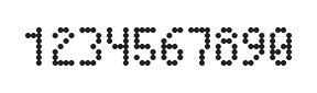 4×7数字点阵字体 ddN47AA1766