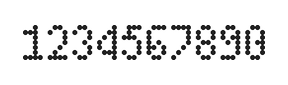 4×7数字点阵字体 ddN47AA1768