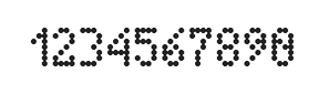 4×7数字点阵字体 ddN47AA1771