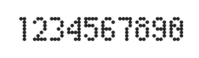 4×7数字点阵字体 ddN47AA1774