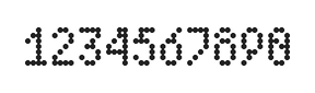 4×7数字点阵字体 ddN47AA1775