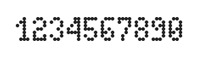 4×7数字点阵字体 ddN47AA1776