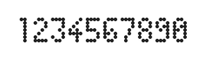 4×7数字点阵字体 ddN47AA1778