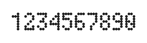 4×7数字点阵字体 ddN47AA1781