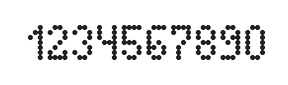 4×7数字点阵字体 ddN47AA1782