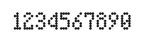 4×7数字点阵字体 ddN47AA1783