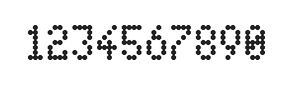 4×7数字点阵字体 ddN47AA1784
