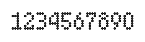 4×7数字点阵字体 ddN47AA1787