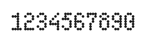 4×7数字点阵字体 ddN47AA1792