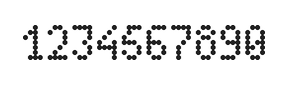 4×7数字点阵字体 ddN47AA1793