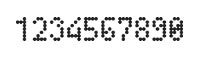 4×7数字点阵字体 ddN47AA1797