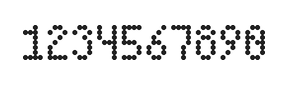 4×7数字点阵字体 ddN47AA1802