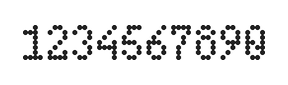 4×7数字点阵字体 ddN47AA1803