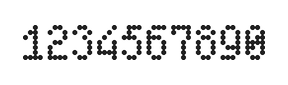 4×7数字点阵字体 ddN47AA1804