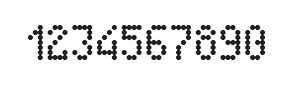 4×7数字点阵字体 ddN47AA1806