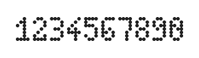 4×7数字点阵字体 ddN47AA1807