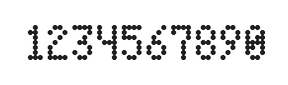 4×7数字点阵字体 ddN47AA1808
