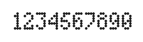4×7数字点阵字体 ddN47AA1809