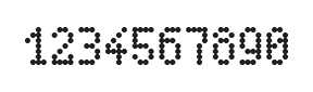 4×7数字点阵字体 ddN47AA1810