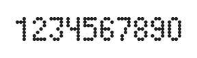 4×7数字点阵字体 ddN47AA1811
