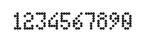 4×7数字点阵字体 ddN47AA1813