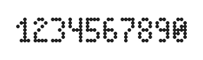 4×7数字点阵字体 ddN47AA1814