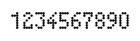 4×7数字点阵字体 ddN47AA1815
