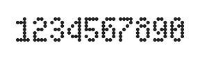 4×7数字点阵字体 ddN47AA1818