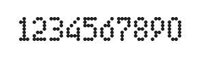 4×7数字点阵字体 ddN47AA1819