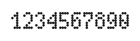 4×7数字点阵字体 ddN47AA1820
