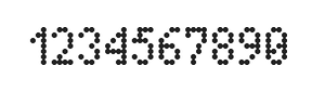 4×7数字点阵字体 ddN47AA1822