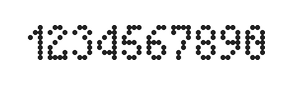 4×7数字点阵字体 ddN47AA1825