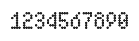 4×7数字点阵字体 ddN47AA1827
