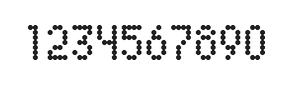 4×7数字点阵字体 ddN47AA1828