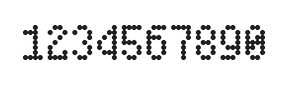 4×7数字点阵字体 ddN47AA1832