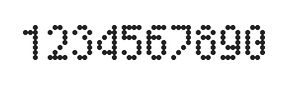 4×7数字点阵字体 ddN47AA1840