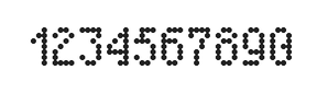 4×7数字点阵字体 ddN47AA1843