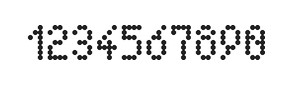 4×7数字点阵字体 ddN47AA1847