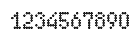 4×7数字点阵字体 ddN47AA1853