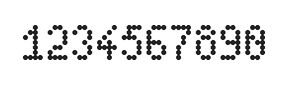 4×7数字点阵字体 ddN47AA1855