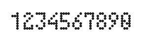 4×7数字点阵字体 ddN47AA1857