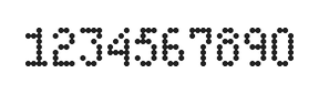4×7数字点阵字体 ddN47AA1858