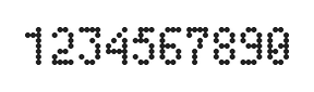 4×7数字点阵字体 ddN47AA1862
