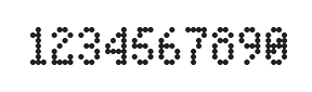 4×7数字点阵字体 ddN47AA1863