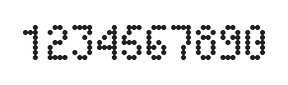 4×7数字点阵字体 ddN47AA1865