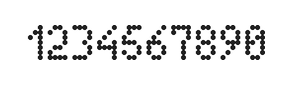 4×7数字点阵字体 ddN47AA1870