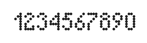 4×7数字点阵字体 ddN47AA1872