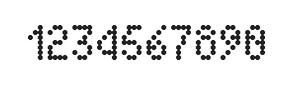 4×7数字点阵字体 ddN47AA1873