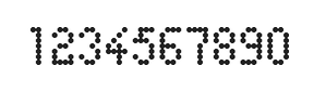 4×7数字点阵字体 ddN47AA1874
