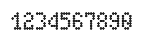 4×7数字点阵字体 ddN47AA1876